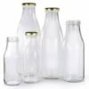 Glass milk bottle