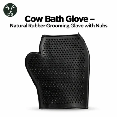 Cow Bath Glove – Natural Rubber Grooming Glove with Nubs