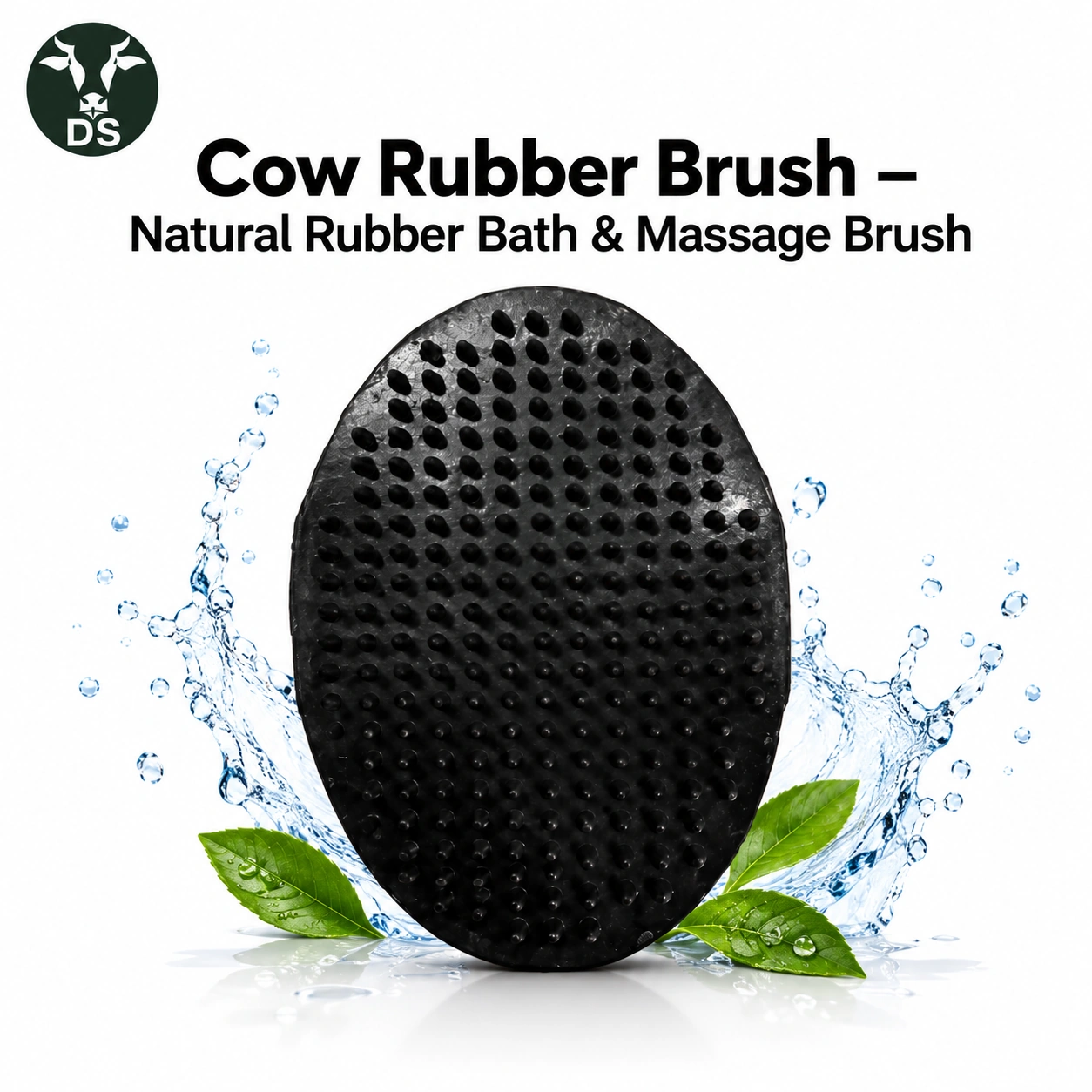 Cow Rubber Brush – Natural Rubber Bath & Massage Brush