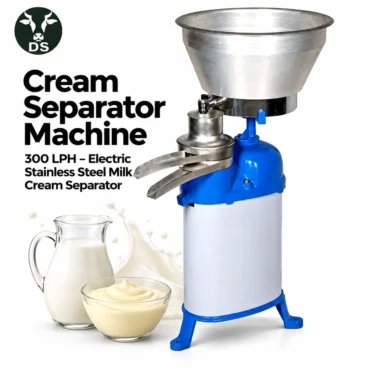 Cream Separator Machine 300 LPH – Electric Stainless Steel Milk Cream Separator