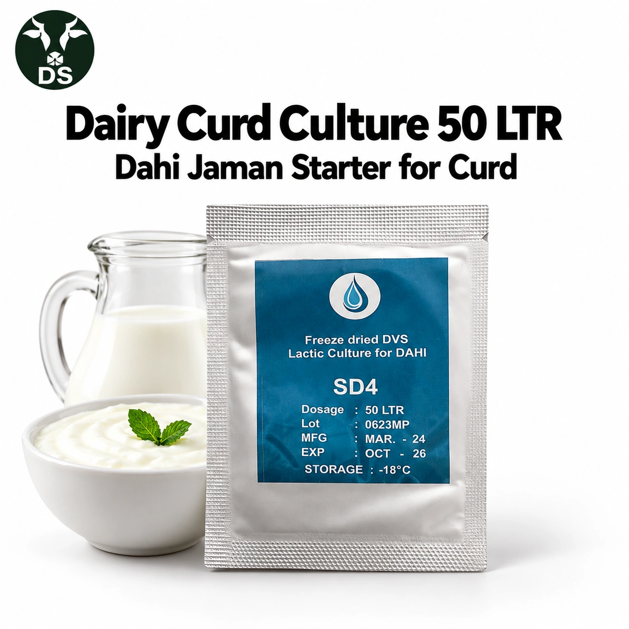 Dairy Curd Culture 50 LTR – Dahi Jaman Starter for Curd