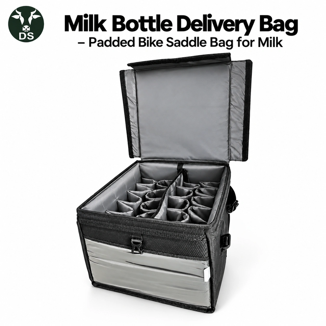 Milk Bottle Delivery Bag – Padded Bike Saddle Bag for Milk