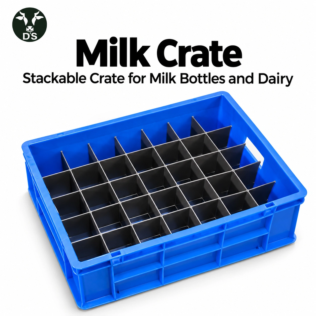 Milk Crate – Stackable Crate for Milk Bottles and Dairy