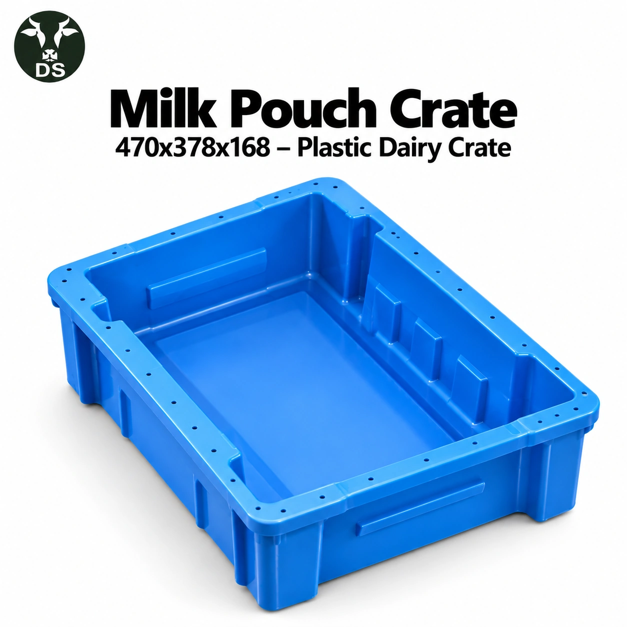 Milk Pouch Crate 470x378x168 – Plastic Dairy Crate