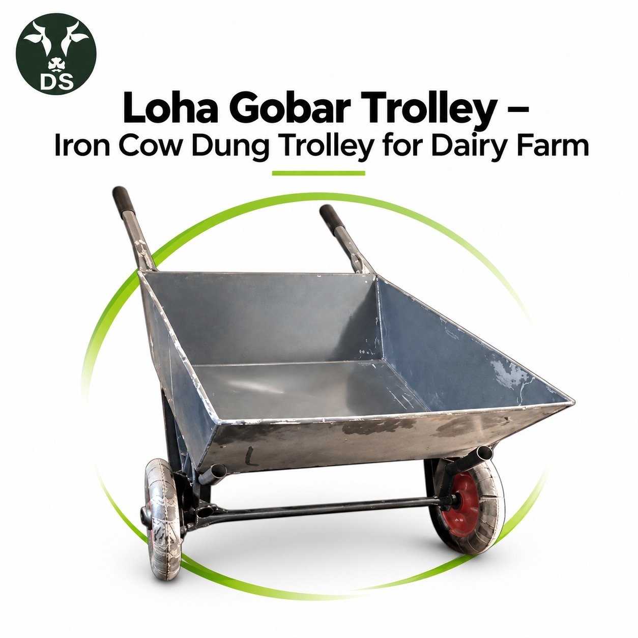 Loha Gobar Trolley – Iron Cow Dung Trolley for Dairy Farm