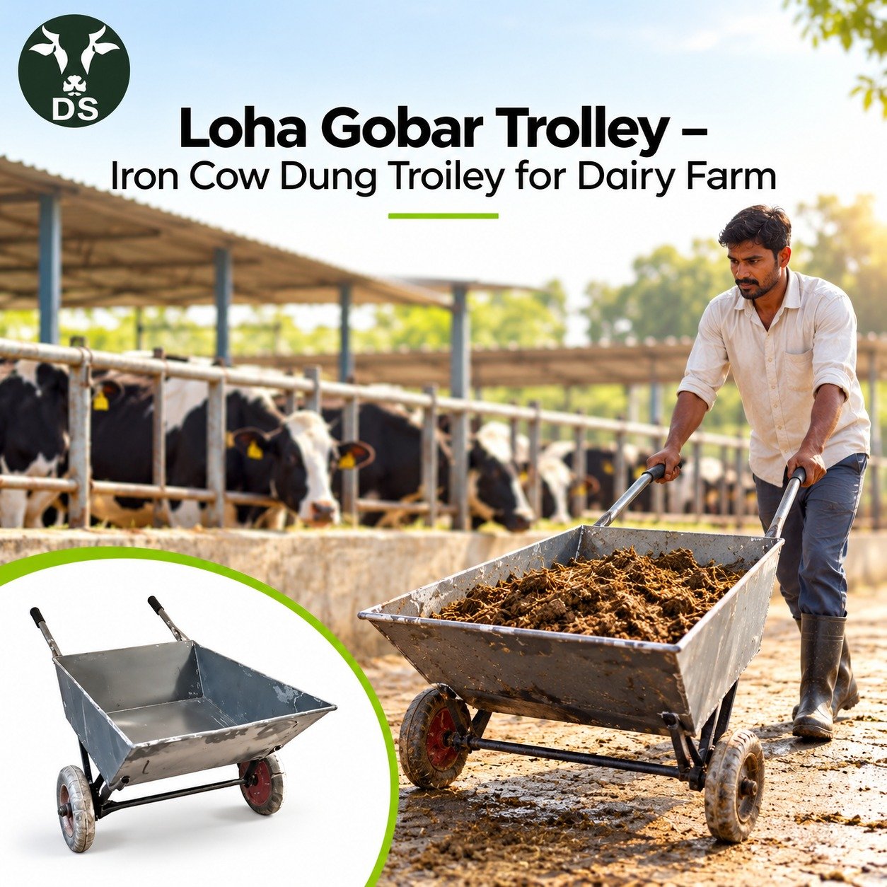 Loha Gobar Trolley – Iron Cow Dung Trolley for Dairy Farm - Image 4